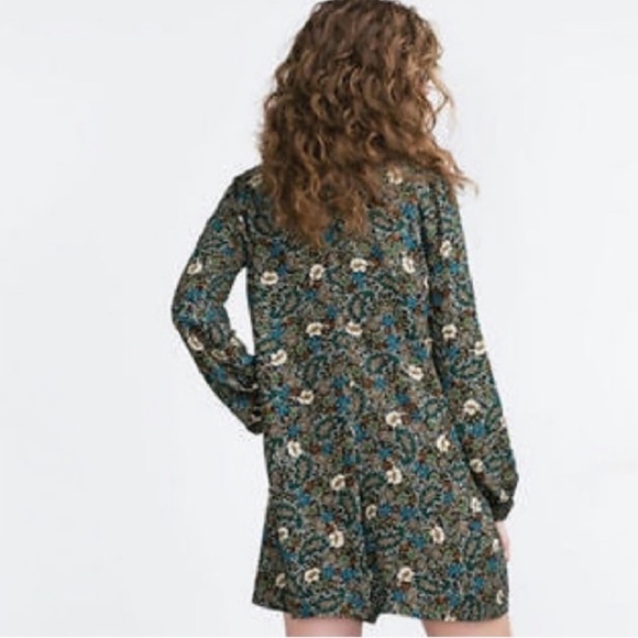 ZARA Floral Print Playsuit‎ Romper Dress Size XS Boho - Picture 2 of 10